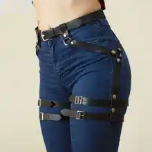 UYEE женский ремень для подвязки для чулок, женский ремень из искусственной кожи, ремень для ног, регулируемый, Harajuku, аксессуары LP-068