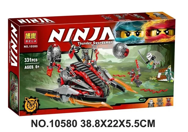 

331 unids ninja nueva 10580 bermellon invasor diy modelo building blocks figuras ninos juguetes ladrillos compatible