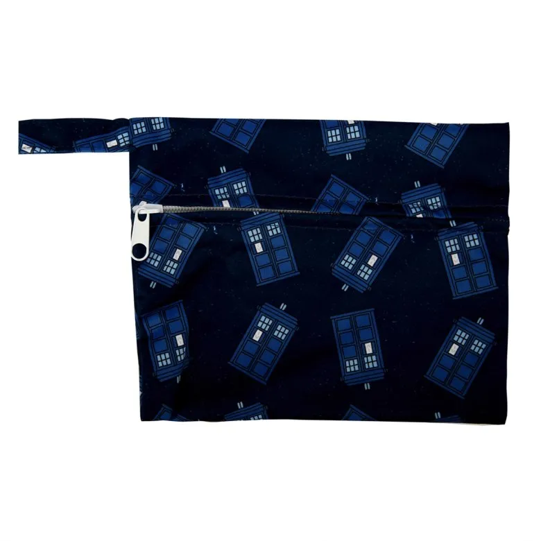 [Sigzagor] 1 маленькая мокрая сумка многоразовая для Mama тканевая гигиеническая менструальная Подушка для беременных, тампон, чашка нагрудник, покупатель выбирает, 35 дизайнов - Цвет: H13 police box