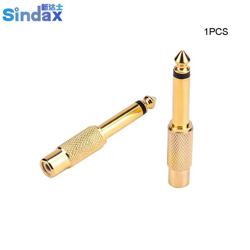 Разъемы Sindax 6 35 мм на RCA Hi Fi гнездо 5 Lotus штекеры для колонок аудиоадаптер AV аудио