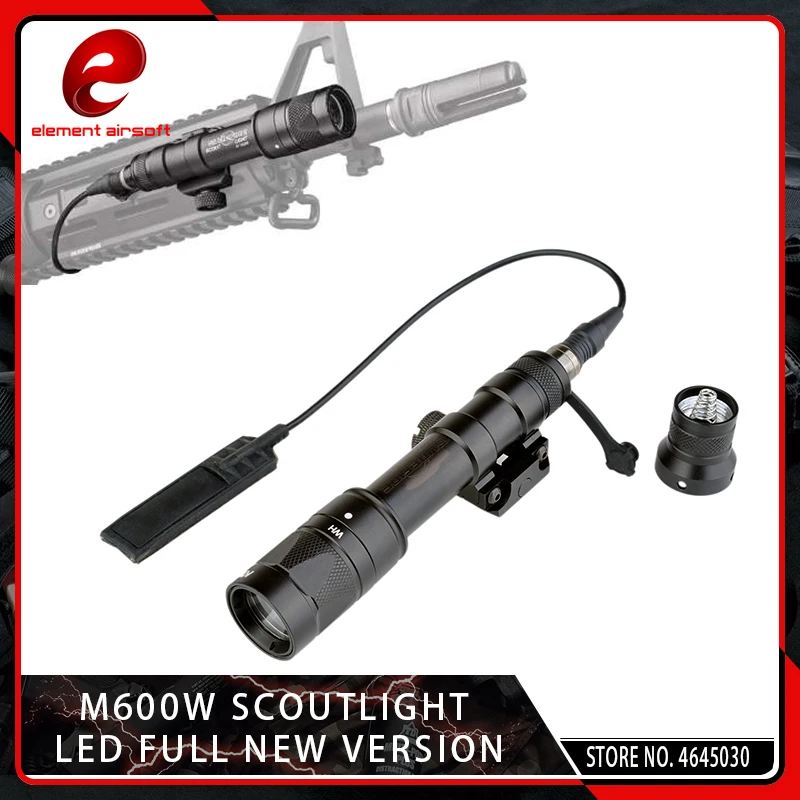 M600w de Alumínio Elemento Airsoft Lanterna Branco Cree q5 Picatinny Pistola Luz Strobe Lâmpada Controlador Led