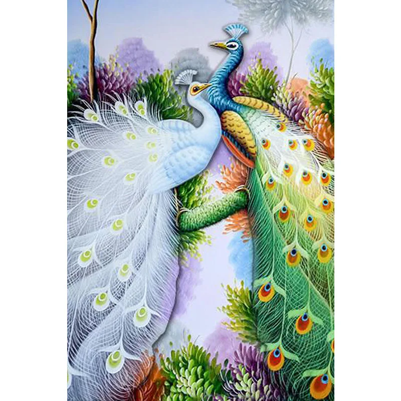 

40x60cm New Arrival Peacock Diamond Painting 5D DIY Cross Stitch Full Round Square Home Decoration Mosaic Picture Gift