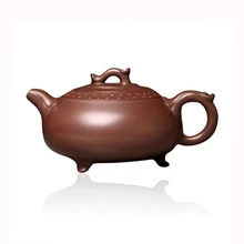 Исин горшки Цзы-Ша Ван хунхуан мастер работает игривый три фута бамбуковый чайник ручной работы кунг-фу чайник Ruyi