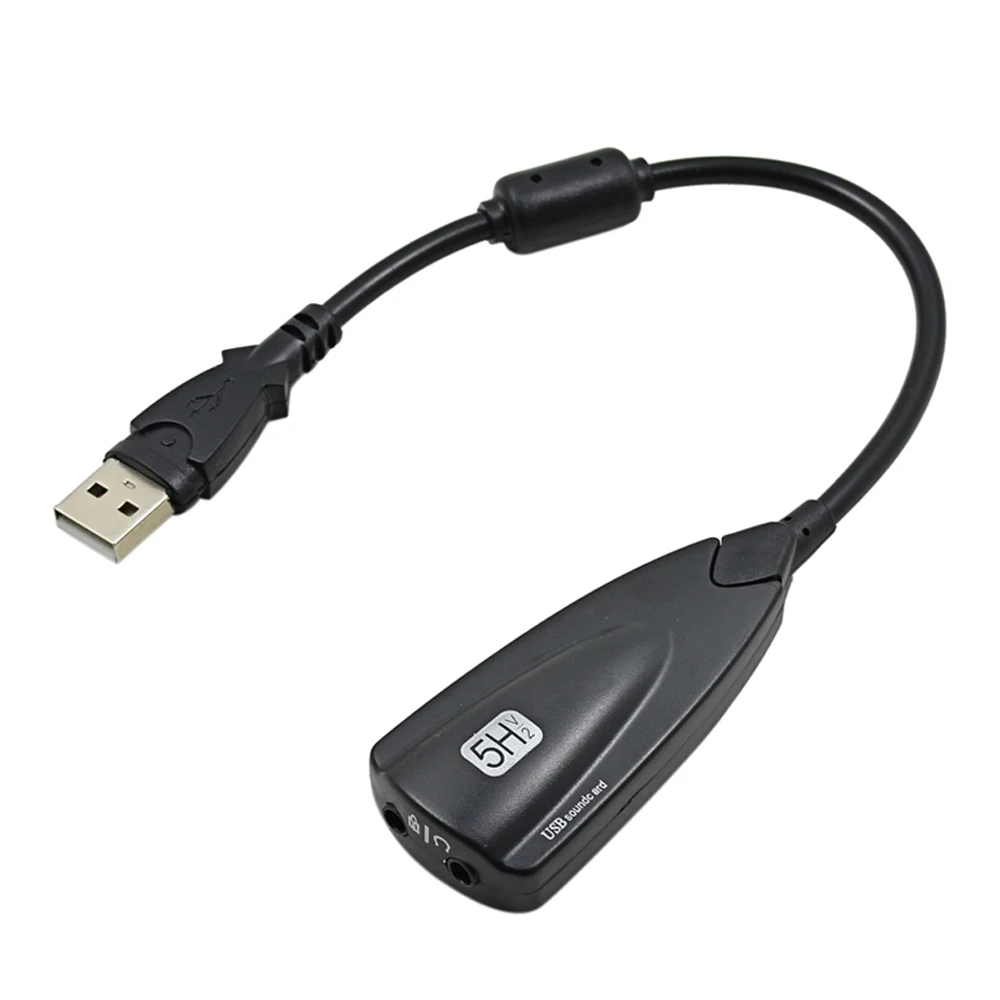 CHIPAL 5HV2 Внешняя USB звуковая карта 7,1 канал USB 2,0 до 3D CH виртуальный канал Звуковая дорожка аудио адаптер Tarjeta de sonido