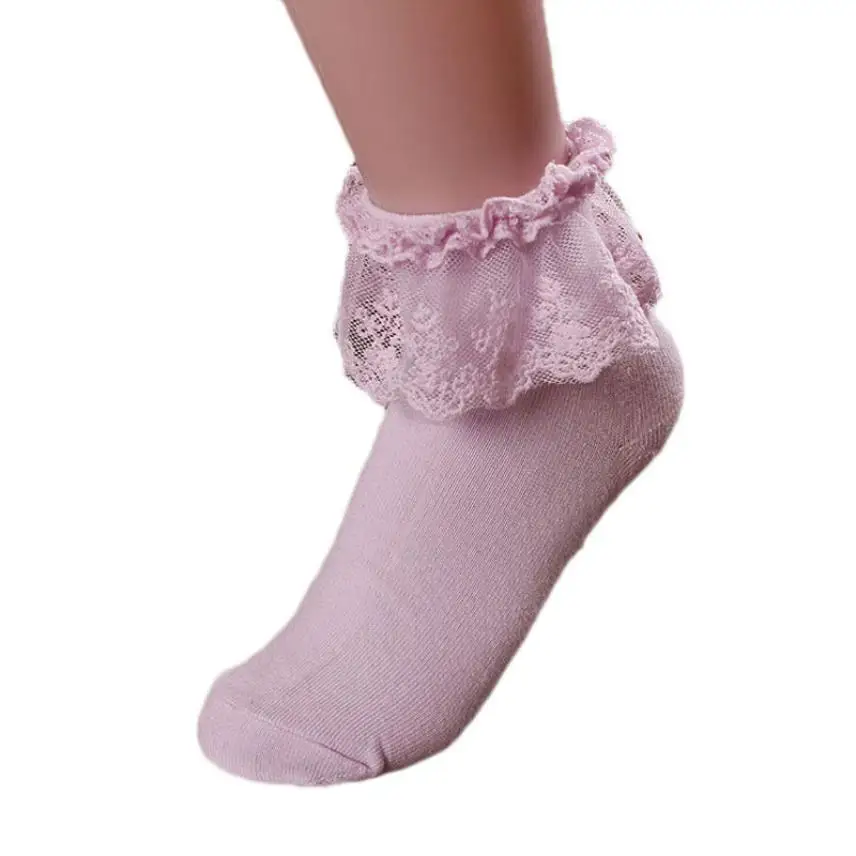 Buy 2018 Women Vintage Lace Ruffle Frilly Ankle Socks
