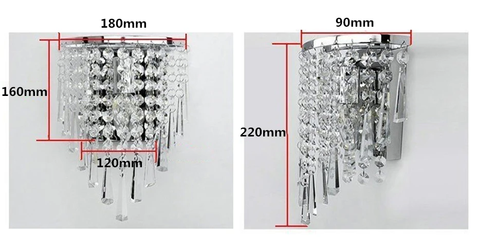 Современный художественный высококачественный кристалл E14 настенный светильник Европейский роскошный стиль Серебряный/золотой настенный светильник для дома спальни гостиной украшения