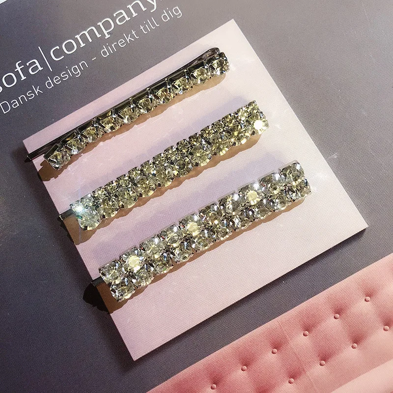 

3pcs/Set Fashion Flash Luxury Diamond Crystal Barrette Pearl Elegant Women Hair Clips for Hair Barrettes Clip Hairpin Hair Acces