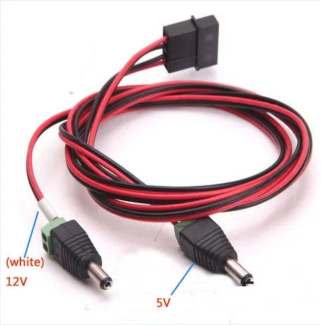 ATX-4Pin-4P-Molex-to-Dual-DC-12V-5V-Power-Supply-Cable-Cord-18AWG-Wire-For
