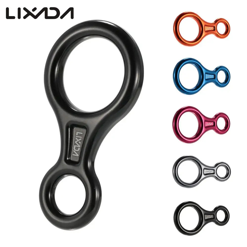Lixada 35KN Rescue Figure 8 Descender Outdoor O ring Hook Rappel Device