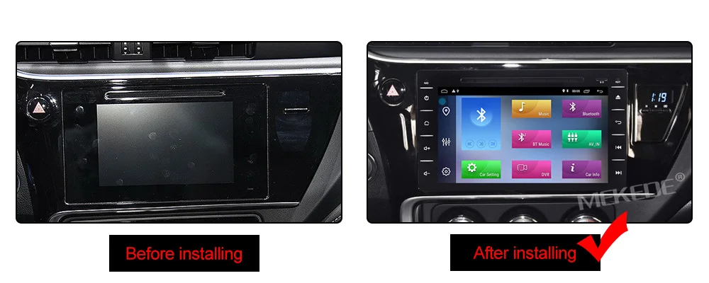 Perfect MEKEDE 2+32G Android 9.1 Car DVD multimedia Player audio radio  for Toyota Hilux 2016  Car Radio GPS Navigation BT WIFI RDS 2