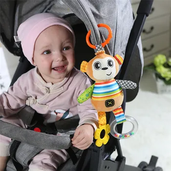 

Newborn Baby Toys Stroller Hanging Toy Cute Animal Doll Bed Hanging Fabric Material Rattle Bed Bell Activity Toy Sleep Good Tool