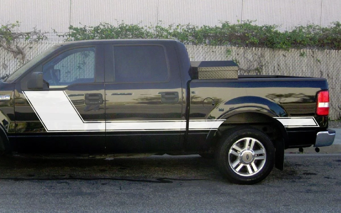 Для 2 шт угловой винил Хоккей стикер графические наклейки полоса Ford F150 2004 -08 вырез