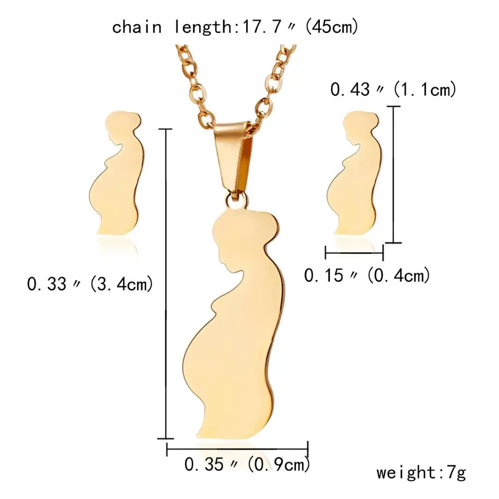 Ринху Мода полые мать и детское ожерелье женский ювелирный набор нержавеющая сталь, милая ожерелья в виде животных и серьги девочка ребенок подарок - Окраска металла: 1