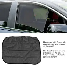 2 шт. теплоизоляция УФ защита автомобиля солнцезащитный магнит боковая сетка окно занавес сетка марлевые автомобильные шторы