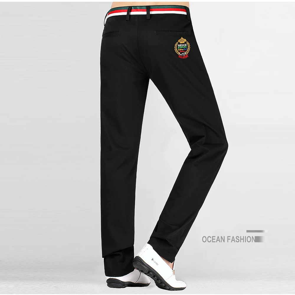 

Bruce&Shark Men Pants Comfortable Trend Trousers Business Leisure Pants Male Straight Leg Stretch Cotton Big Size 40 9166