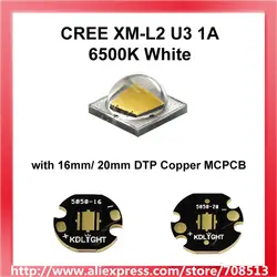 Cree XM-L2 U3 1A 6500 K светодиодный излучатель может с цветочным узором светодиодный или 16 мм/20 мм Медная доска-1 шт