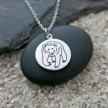 

Customized Bear Necklace S925 Sterling Silver Animal Jewelry Best Christmas Gift For Animal Lover Dropship Accepted YP4036