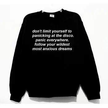 

Don't Limit Yourself To Panicking At The Disco Graphic Print Women Sweatshirt Clothes Winter Long Sleeve Hoodie Oversized