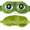 Grenouille verte dessin animé mignon yeux couverture le triste 3D masque pour les yeux couverture sommeil repos sommeil cadeau drôle pour les enfants adultes #237371 ► Photo 2/6