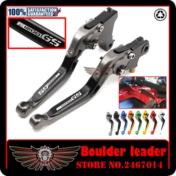 

For BMW R1200GS ADVENTURE 1200 GS R1200 LOGO Silver Blue Motobike Motorcycle Adjustable Folding Extendable Brake Clutch Lever