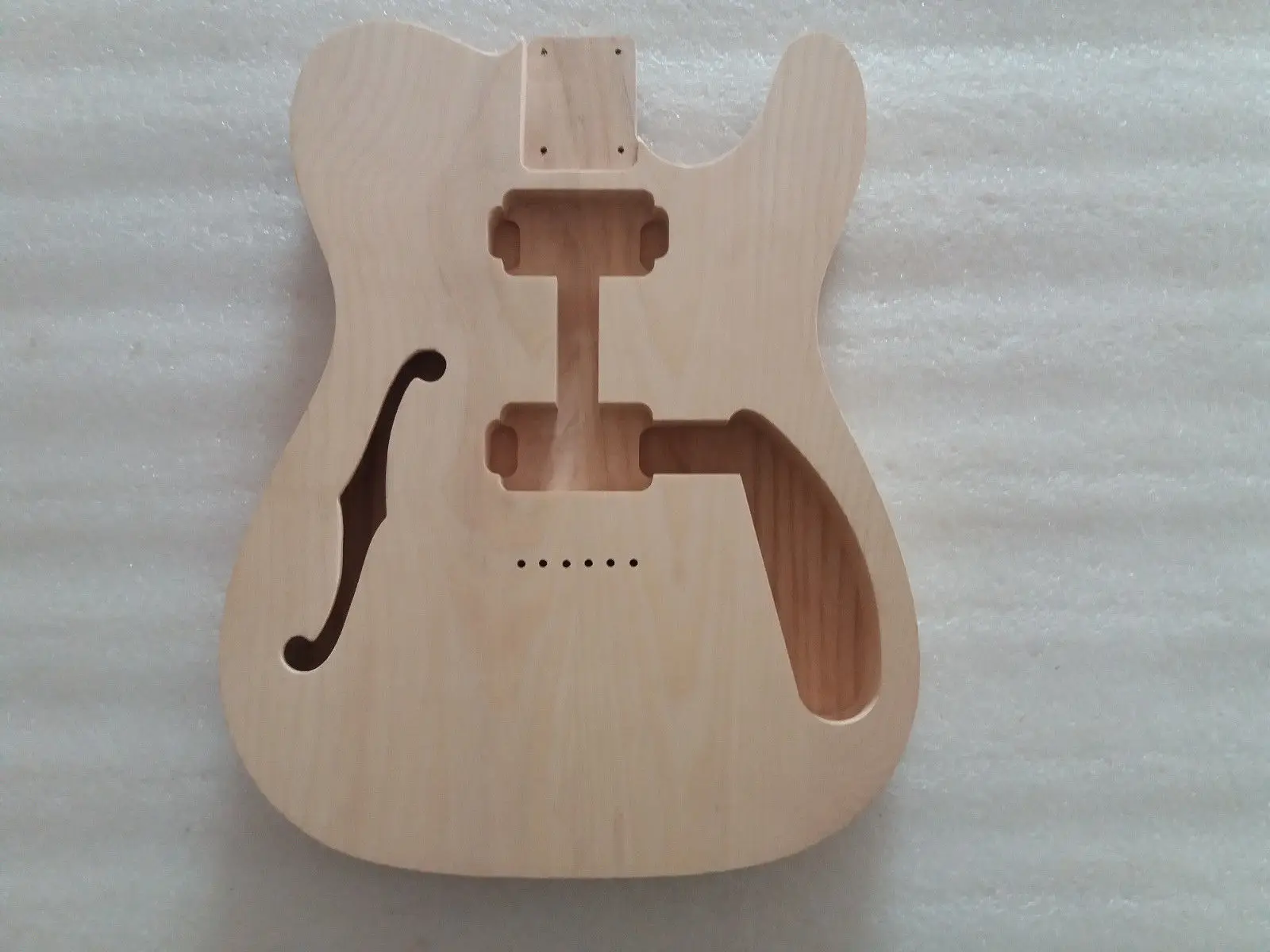 Unfinished DIY Guitar Semi Hollow Ash Body for TL Vintage stylein