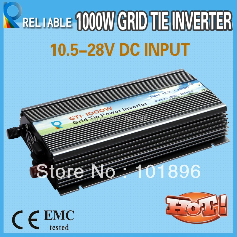 

1000W Grid Tie Inverter for home use 10.8-28vdc input voltage and 100vac,110vac,120vac,output