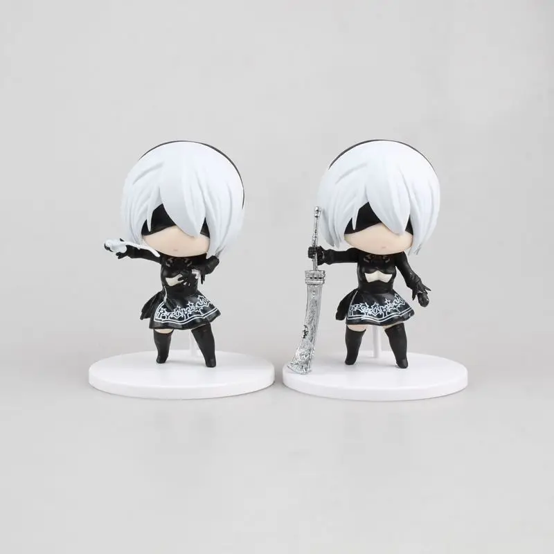 

2 Kawaii Sign Game NieR Automata YoRHa No. 2 Type B 2B Cartoon Toy Action Figure Model Toys