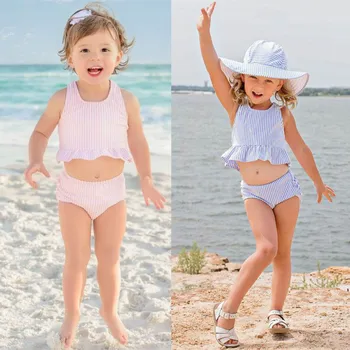 

Telotuny Girls Swimwear Toddler Kids Baby Girl Swimsuit Striped Bathing Suit 2pcs Set Swimwear Fashion 2019 Girls Beachwear #40