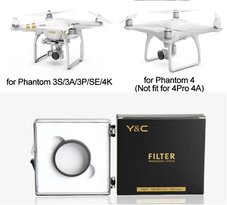 Винт на UV CPL ND2-400 ND8 ND16 фильтр объектива для DJI Phantom 3 Adv Pro Phantom 4 3A 3P Drone Фильтры объектива камеры