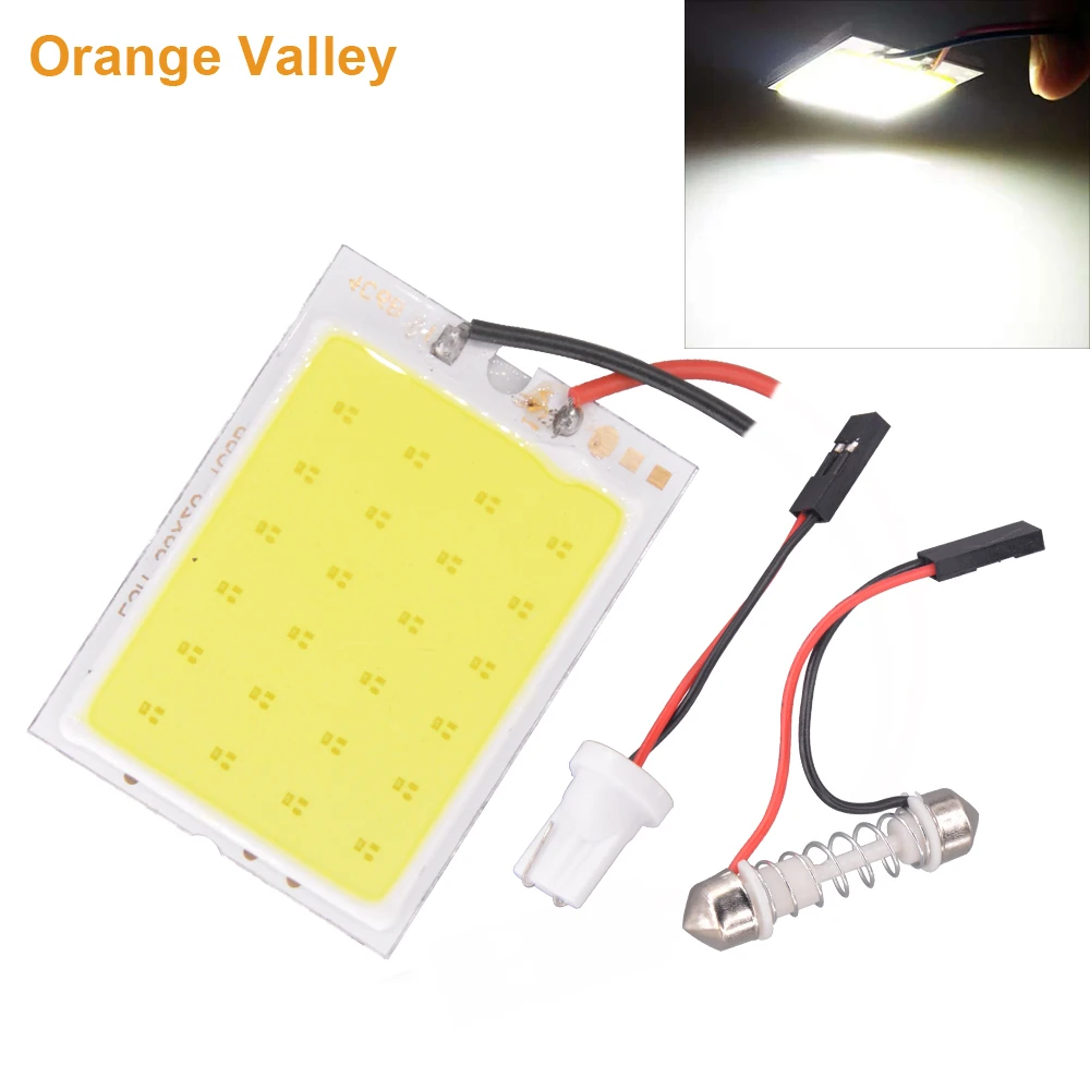 1х Белый T10 Cob 24 SMD 36 48 Автомобильные светодиодные панели для автомобиля лампы