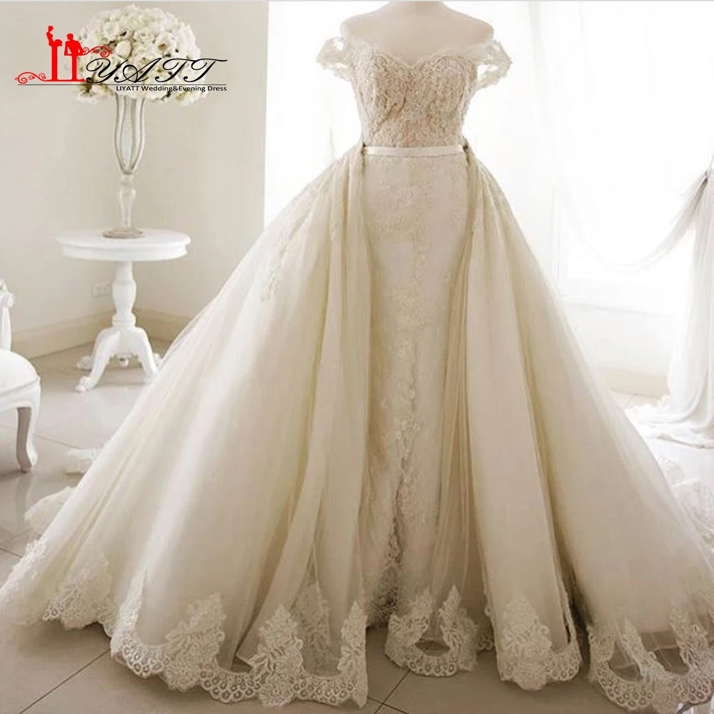 New Arrival 2017 Wedding Bridal Dresses Puffy Amazing Arabic Dubai
