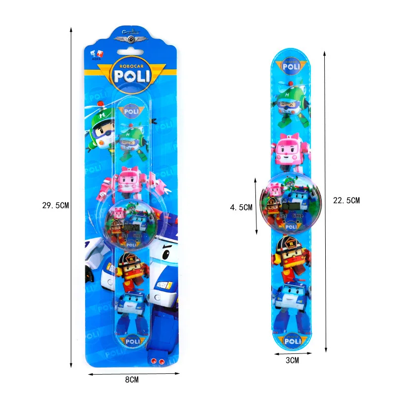 Детские часы ROBOCAR POLI для мальчиков и девочек 3D проекционные детские электронные
