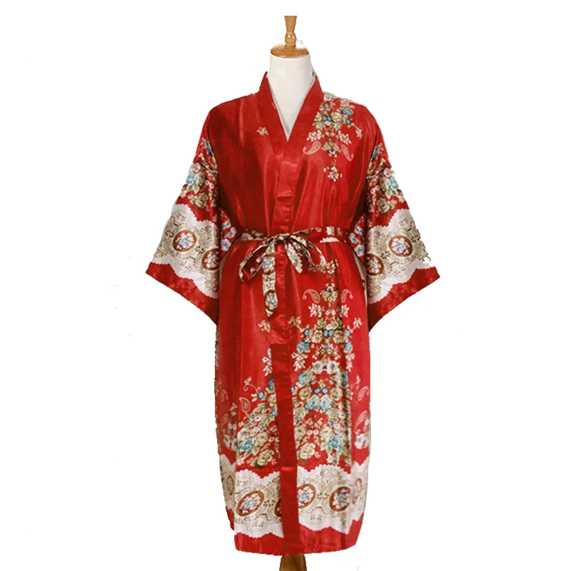 Завод прямых продаж зеленый китайский Для мужчин Шелковый район одеяние печати кимоно Для ванной платье Брендовая дизайнерская обувь