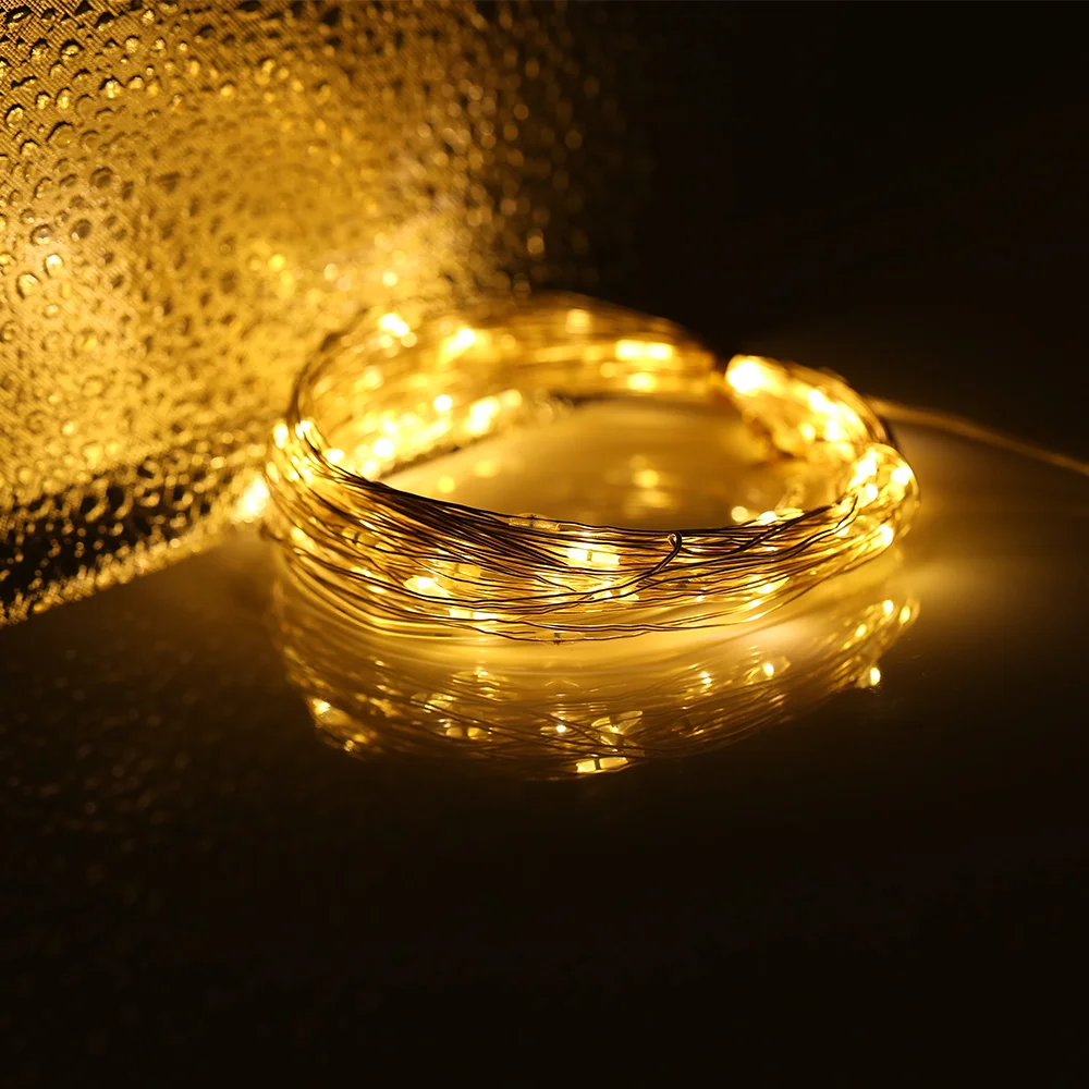 

50M 10M 20M 8 Function Mode Copper Wire String Light Beautiful Halloween Light Holiday Night Light For Decoration Christmas Tree