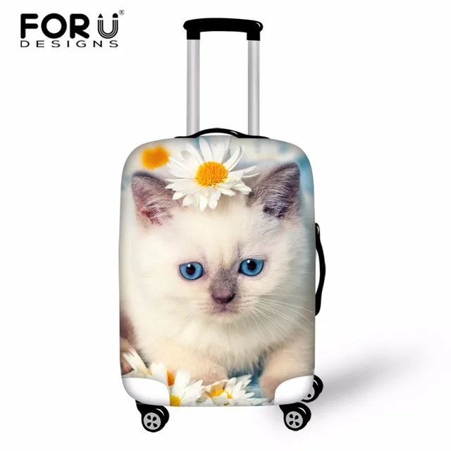 FORUDESIGNS 18 30inch Animal Cat Travel Suitcase Luggage Protective