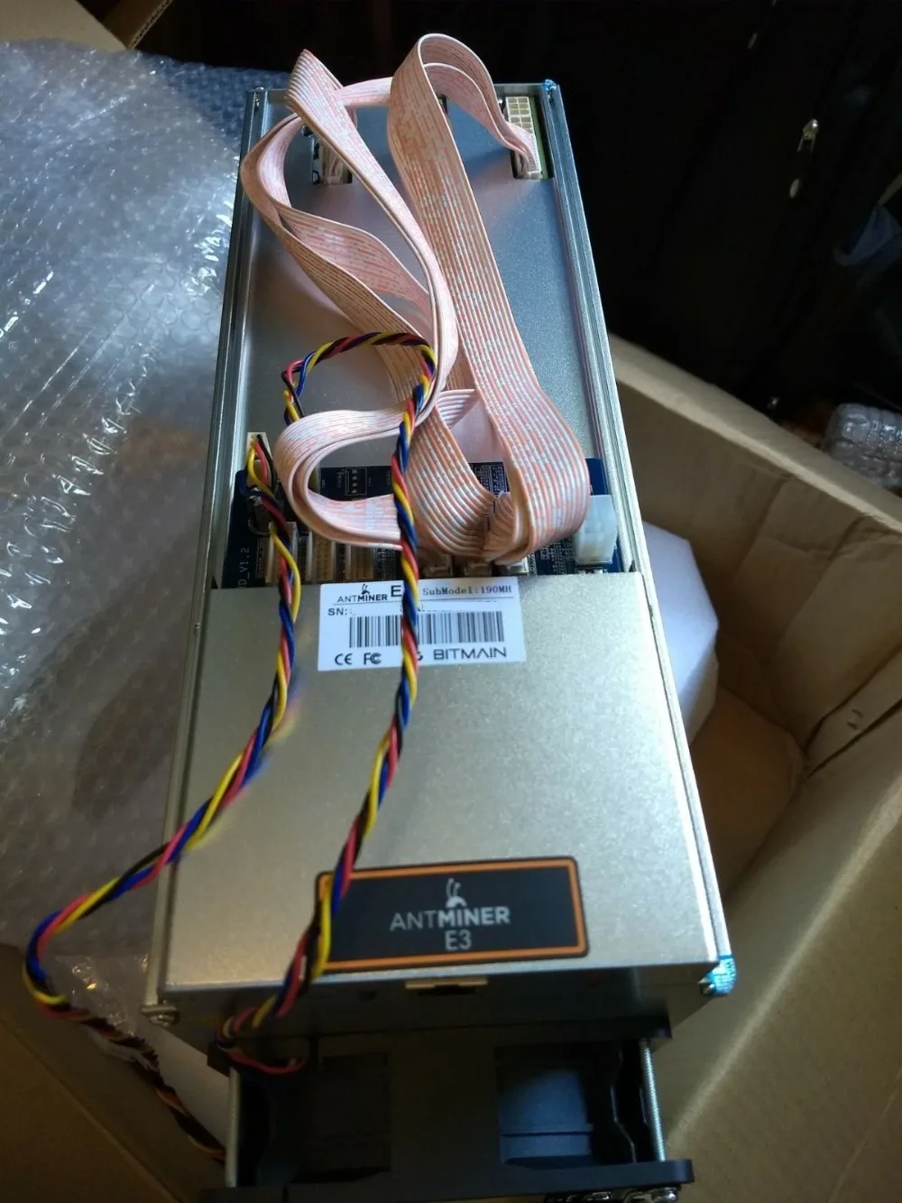 Новейший Asic Ethash эфириум ETH Miner Antminer E3 190MH/S с BITMAIN APW3 1600W Mining ETH и т. Д. Лучше, чем 6 8 12 GPU Miner