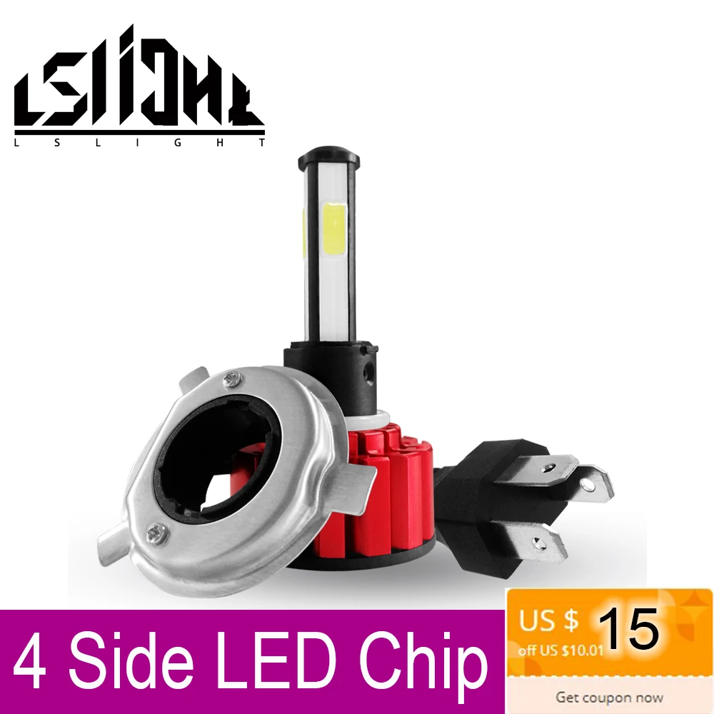 

LSlight LED Headlight H7 H4 9005 9006 H11 HB2 HB3 HB4 LED Auto Bulb 6000K 9600LM 72W 12V 24V Car Light diode Ice Lamps luces