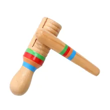 Small Single threaded Ring Percussion Cylinder Croak Frog Barrel Instrument Musical Rod Bell font b Toys