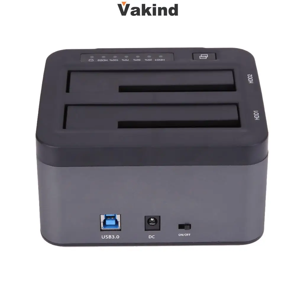 

High Quality USB 3.0 to Dual SATA Adapter Docking Station for 2.5 or 3.5inch HDD SSD Enclosure EU Standard