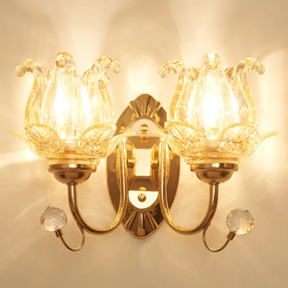 

Modern Simple Led Crystal Wall Light Lamp For Bedroom Living Room TV Background Wall Home Decoration B035