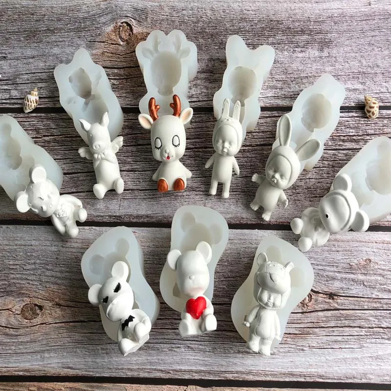 Силиконовая форма для торта Bear/Pig/Rabbit Mousse печенья мороженого помадки конфетная