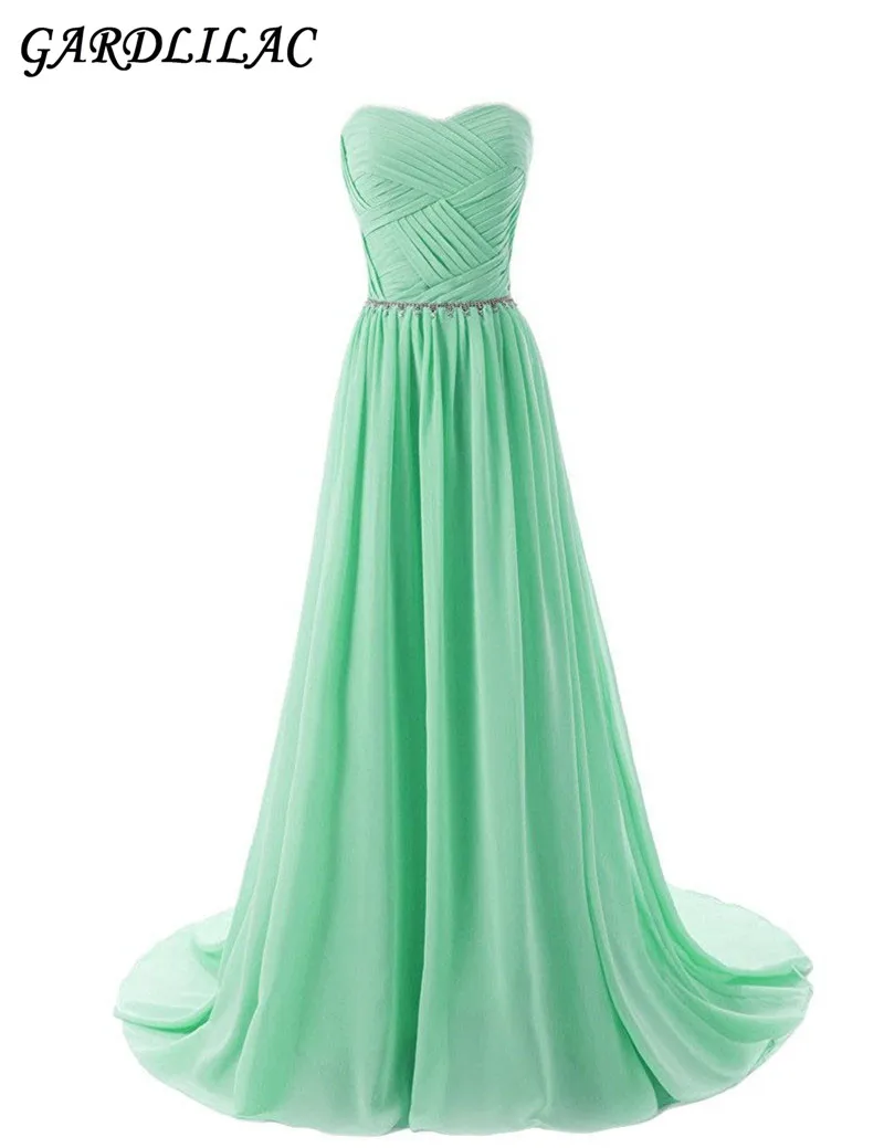 Mint Beach Chiffon Bridesmaid Dresses Plus Size ChampagneWedding Party ...