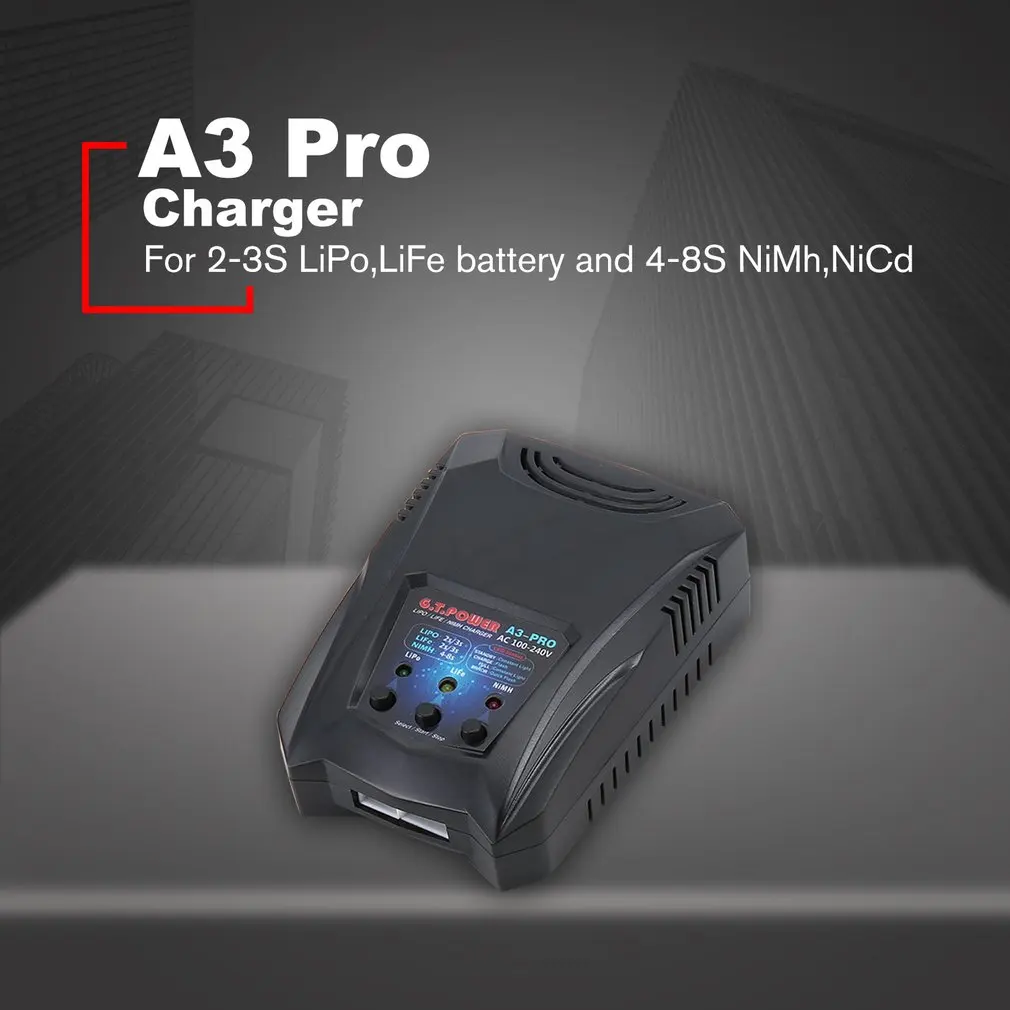 G.T. power A3 Pro 2A 16W AC интеллектуальное зарядное устройство для 2 3S Lipo LiFe 4 8S NiMH NiCd
