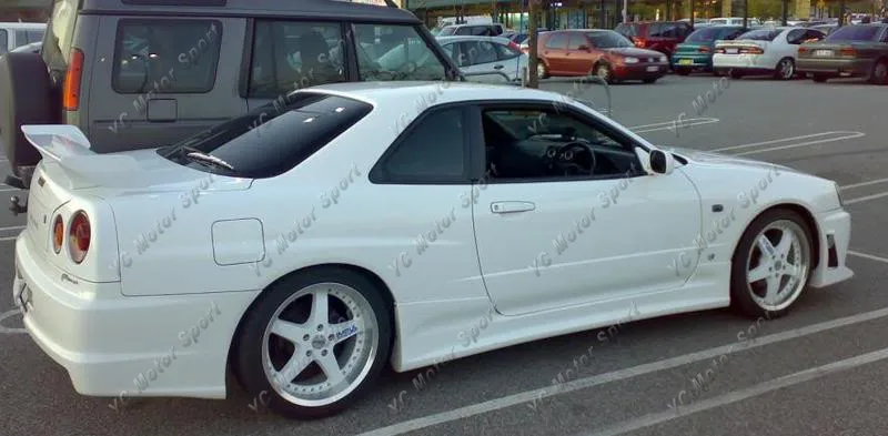 1999-2002 Nissan Skyline R34 GTT 2D GTR IMPU Style Side Skirts FRP (120)