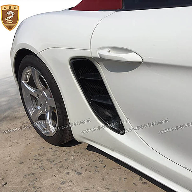 Боковые вентиляционные отверстия из углеродного волокна для Porsche 718 Boxster Cayman