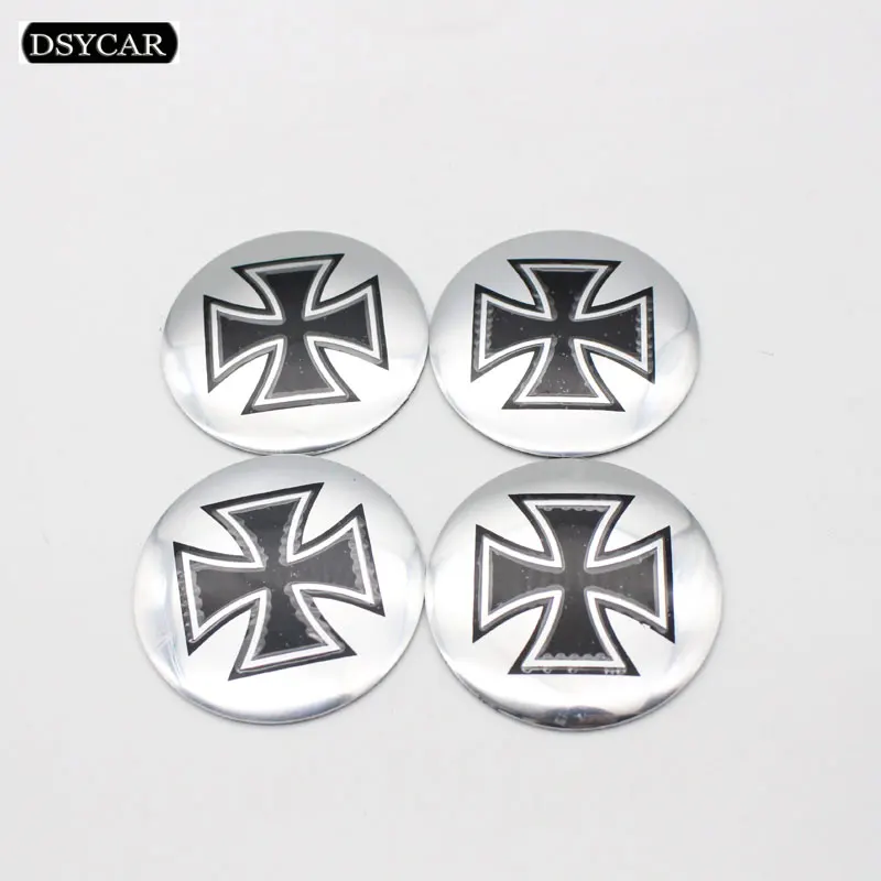 

4pcs/ Set 58mm Cross Car Steering Wheel Badge Center Hub Sticker for Hub Cap Emblem Car Styling