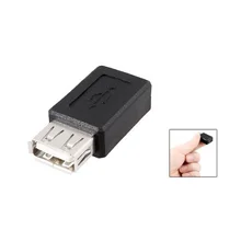 New Black USB 2.0 Type A Female to Micro USB B Female Adapter Plug Converter
