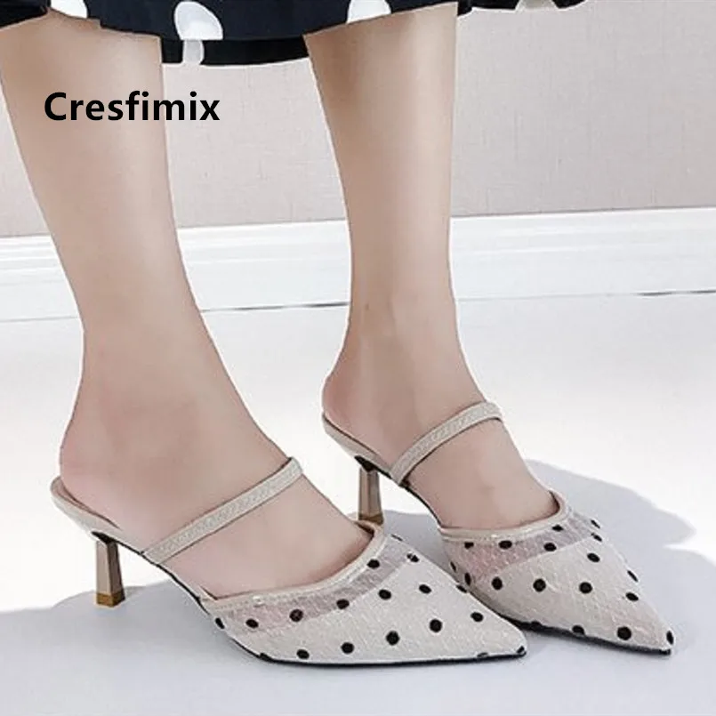 

Cresfimix vrouwen pompen women cute sweet pointed toe high heel shoes lady casual shoes female spring summer high heels a5120