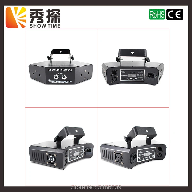 Show Time 6 Lens DMX Red Green Blue RGB Beam 16 Patterns Laser Scanner Light Home Party DJ Stage Lighting KTV Show Sector laser Show Time 6 Lens DMX Red Green Blue RGB Beam 16 Patterns Laser Scanner Light Home Party DJ Stage Lighting KTV Show Sector laser