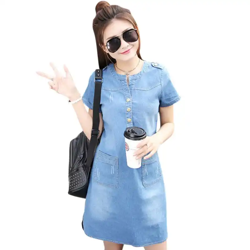 plus size denim dress uk